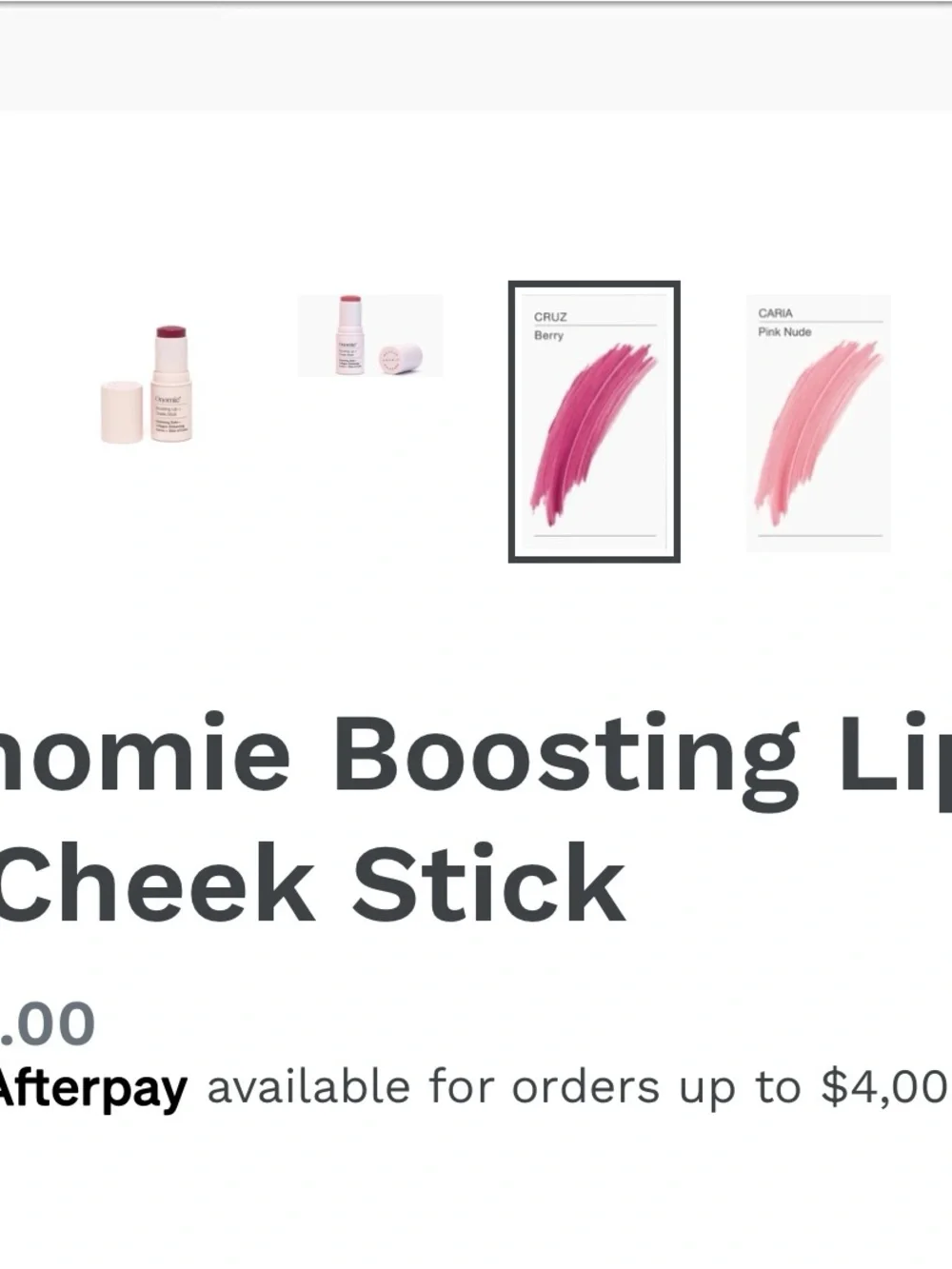 Onomie Boosting Lip + Cheek Stick- New Unused